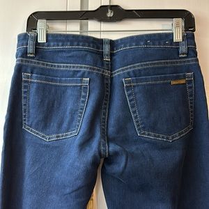 MICHAEL KORS “AVA SUPER SKINNY” JEANS. Size 4. Blue w/golden threading. G/VGUC.
